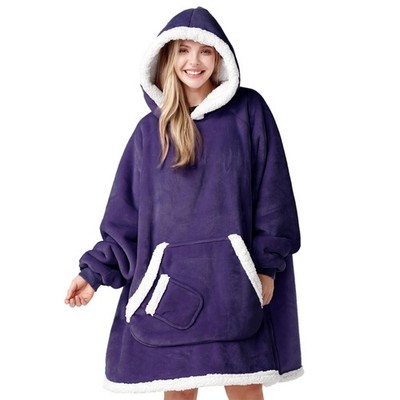 Giggling Getup Wearable Blanket Hoodie for Women & Men - Sherpa Fleece