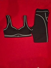Alo Yoga Set Black M, Heart Throb Top and Bottom Yoga Set