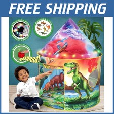 Dinosaur Discovery Kids Tent with Roar Button  LED Lights