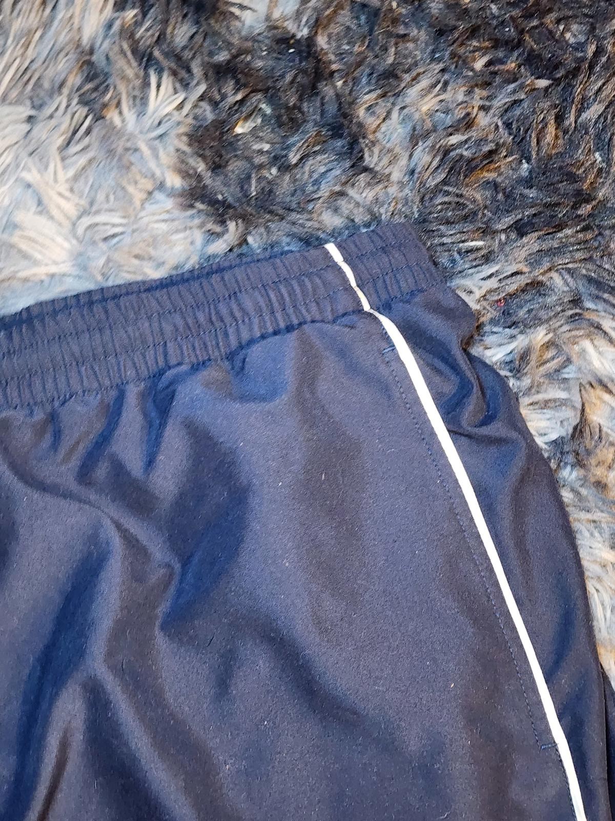 VTG Y2K Reebok Track Pants Wide-leg Ankle Zip Men's L Baggy Striped Blue Fleece thumbnail 4