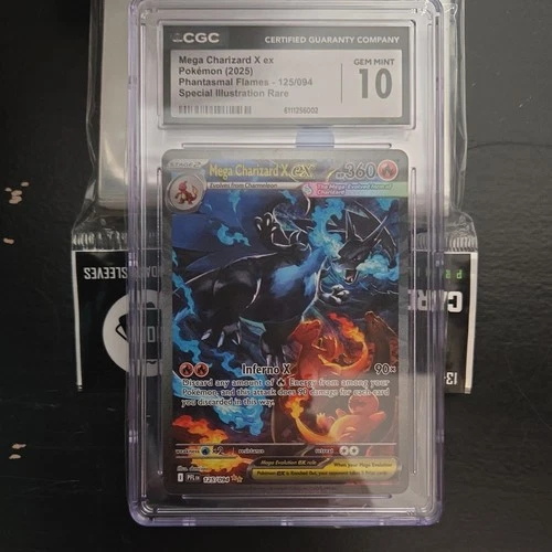 Pokémon Mega Charizard X ex Phantasmal Flames 125/094 Holo Rare CGC 10