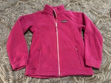 Columbia Benton Springs Fleece Jacket Girls Pink Youth Medium 10/12