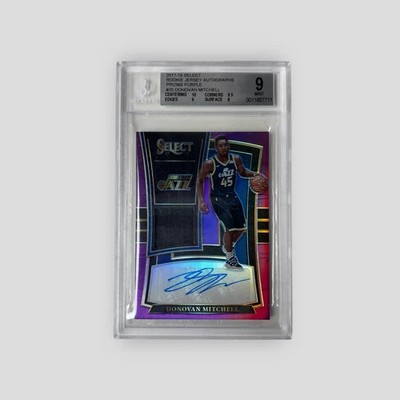 Donovan Mitchell  2017-18 Panini Select Rookie Jersey Autographs /99 -  BGS 9