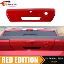 Red Rear Tailgate Door Handle Cover Trim Bezels Decoration For Ford F150 2021+