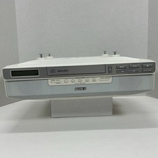 SONY ICF-CD523 Under Cabinet Spacemaker Clock Radio CD Player White TESTED/WORKS
