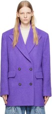 NWT $1024 MSGM Double-Breasted Coat Purple US...