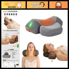 3-in-1 Heated Neck Massager Pillow - Rechargeable, Soothing Relief for Stress