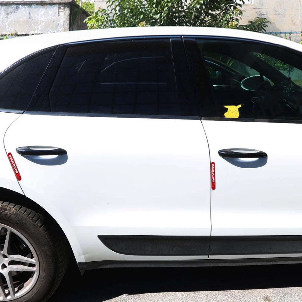 Nuevo 4 PIEZAS Mazdaspeed Real Fibra de Carbono Rojo Guardabarros Laterales Puerta Foto 2 de 4