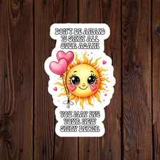 Mental health awareness sticker vinyl decal anxiety positivity start over peace