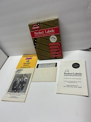 Expert Software Perfect Labels For IBM/TANDY Mailing List Manager ES812 5.25 VTG