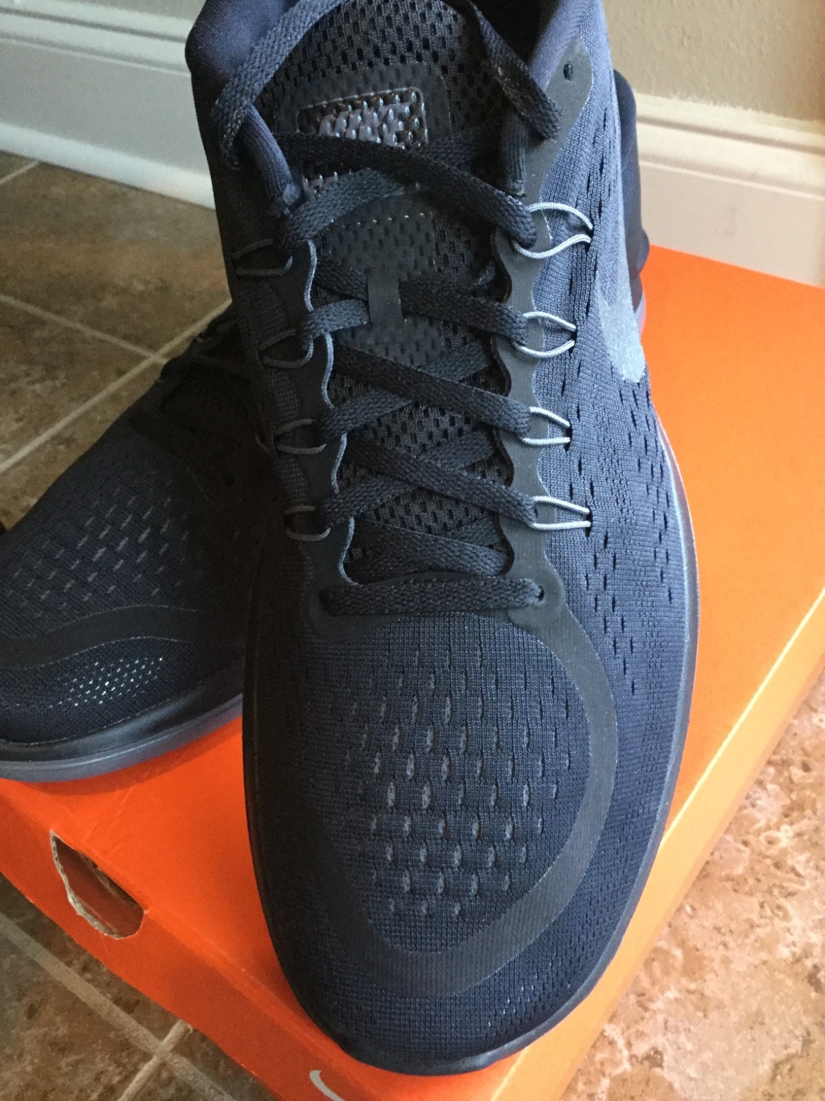 Nike Flex RN 2017 Triple Black Grey Running Shoes Mens 14, NEW Nike Flex RN 2017 Triple Black Grey Running Shoes Mens 14, NEW