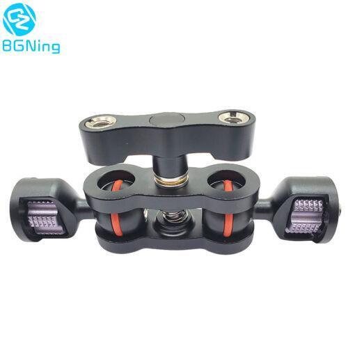 BGNING Upgraded Articulating Magic Arm Double 1/4" Ball Head Adapter Crab Clamp - Picture 1 of 5