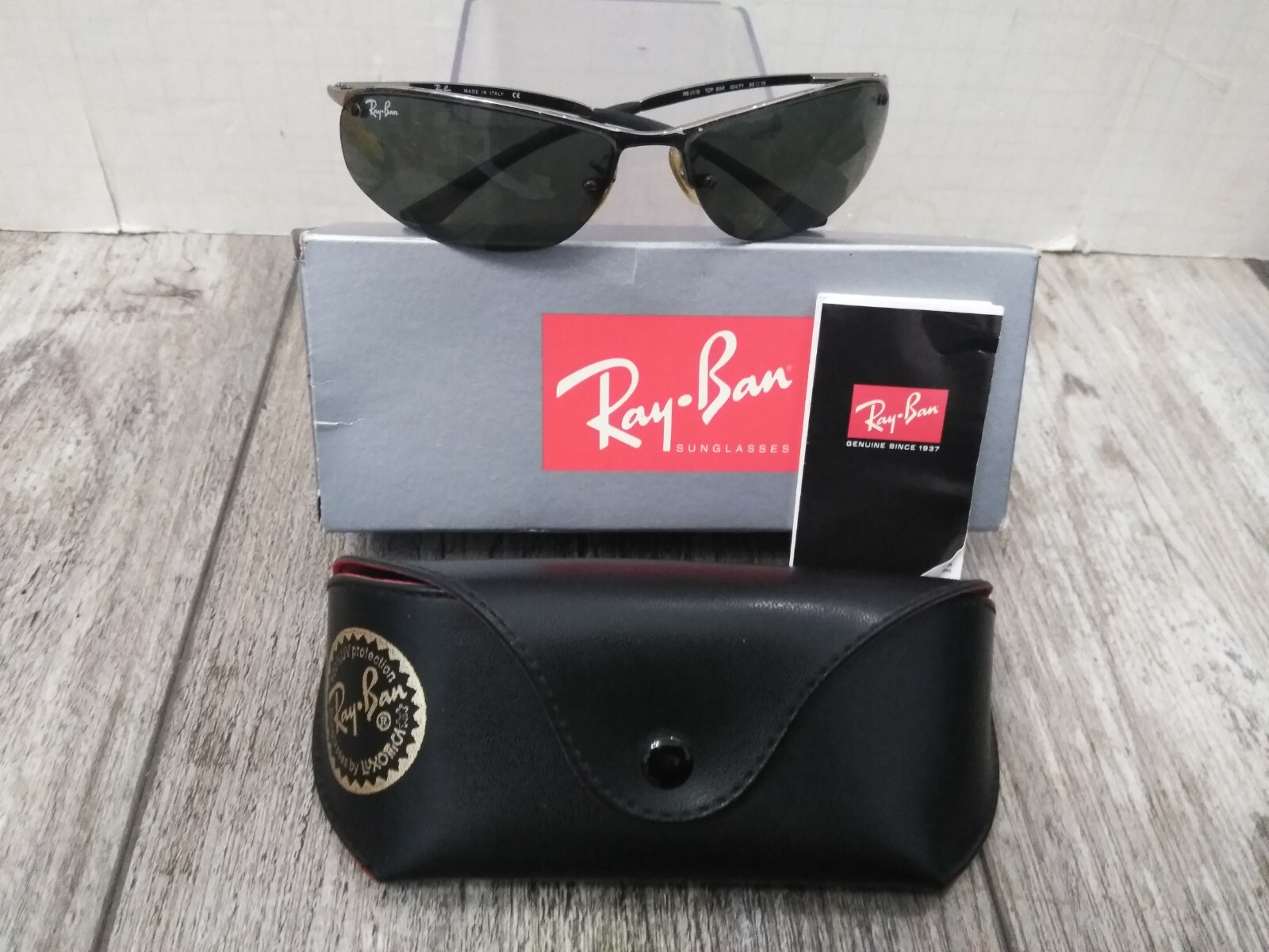 Ray-Ban sunglasses RB 3179 Top Bar 004/71 polarized silver