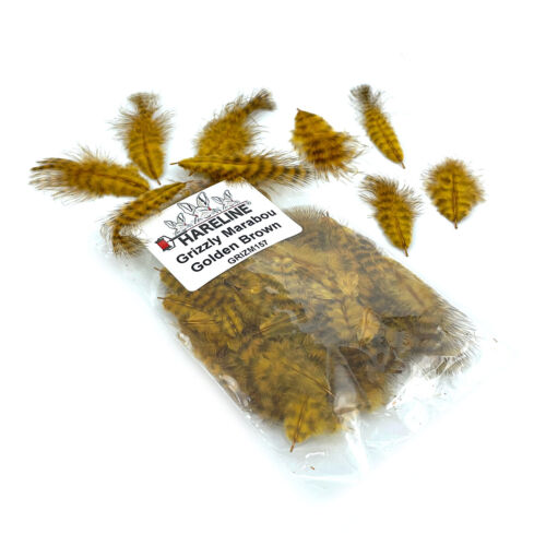 GRIZZLY MINI MARABOU - Hareline Fly Tying Feathers Chickabou Natural Soft Hackle - Picture 5 of 11
