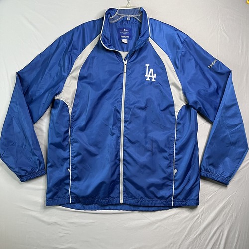 Reebok Los Angeles Dodgers Jacket Mens X-Large Windbreaker Full Zip Lightweight