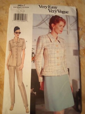 Vintage Very Easy Very Voque Pattern 9617 Womens 14-16-18 Pants and Skirt suit