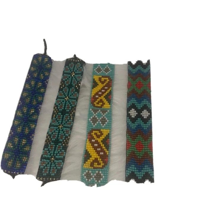 Huichol Beaded bracelet anklet handmade in Mexico Priced