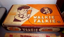 vintage Handy Walkie Talkie set Modern Toys Japan, 1960s Great Decor not working