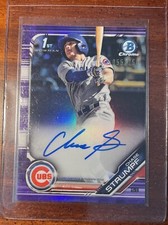 2019 Bowman Chrome Draft Chase Strumpf Rookie Purple Refractor /250