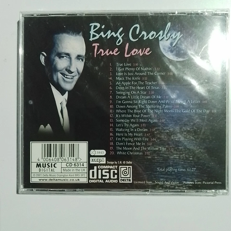 True Love - Bing Crosby Audio CD (2001) Delta Music Greatest Hits Compilation Foto 2 de 4