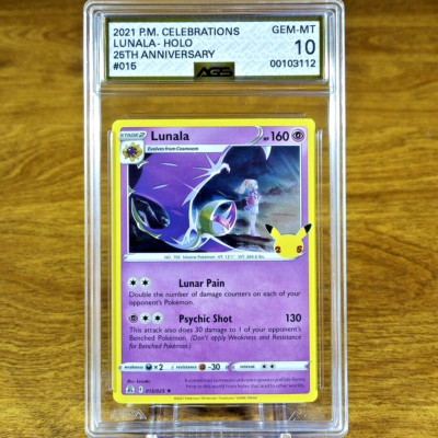 Pokemon Celebrations Classic Collection Lunala 015/025 AGS Gem-MT