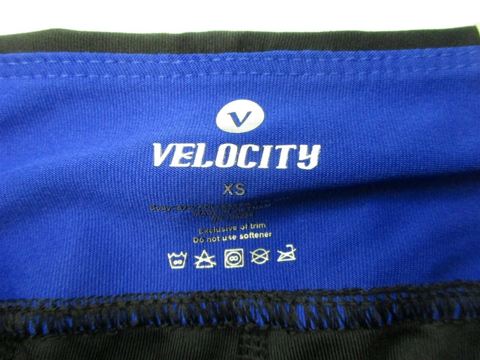 Pantalones Legging Capri VELOCITY Para Mujer Talla XS Ligeros para Correr Negros/Azules Foto 3 de 4