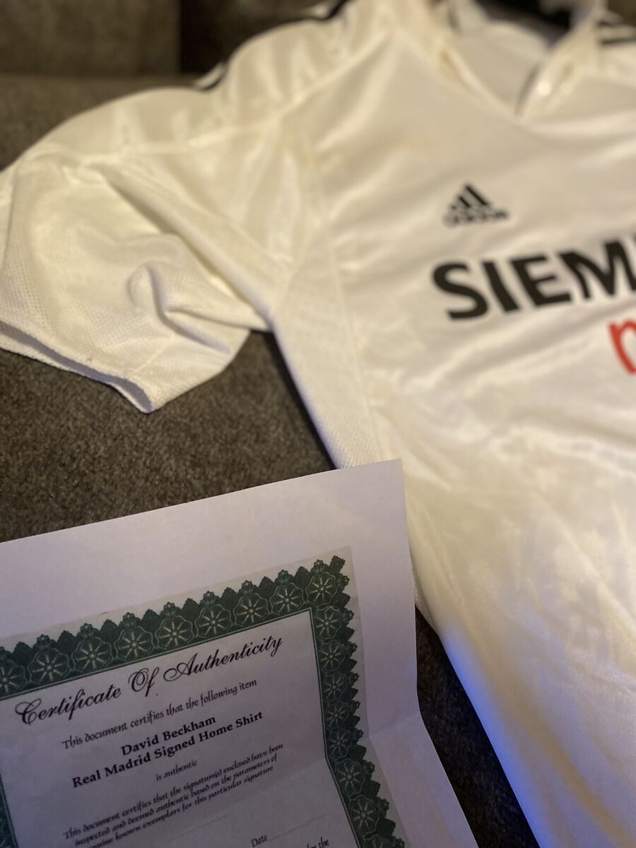 David Beckham Hand Signed Real Madrid Jersey W/ COA | eBay David Beckham Hand Signed Real Madrid Jersey W/ COA | eBay