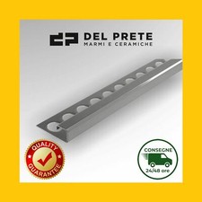 Profilo JOLLY ACCIAIO INOX QUADRATO Mt2,50 H10/12 mm Per Piastrelle PARASPIGOLO