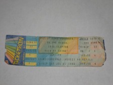 Eric Clapton Ticket Stub-1983-Money and Cigarettes-Jones Beach-Wantagh,NY