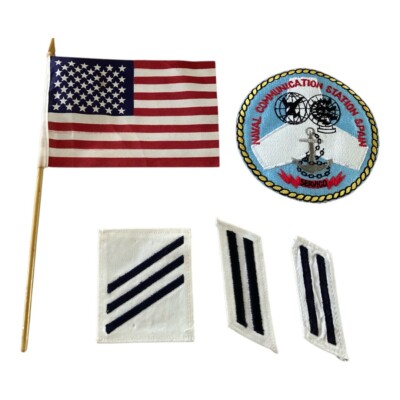 Vintage Collectible Patriotic Navy Memorabilia 4 Patches Lot