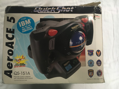  NEW VTG Quickshot AeroAce 5 Deluxe Joystick IBM PC NOS QS-151A Flight Simulator