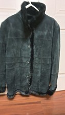 Sheepskin Jacket Black Gallery Size M Excellent