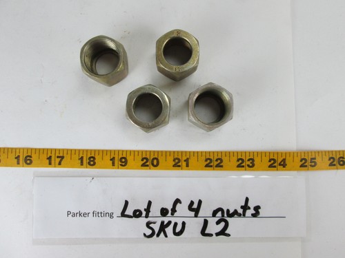 Lot of 4 Genuine Parker Hannifin Hydraulic Fitting Connector 12 (1-1/4") Nut S - Picture 2 of 6