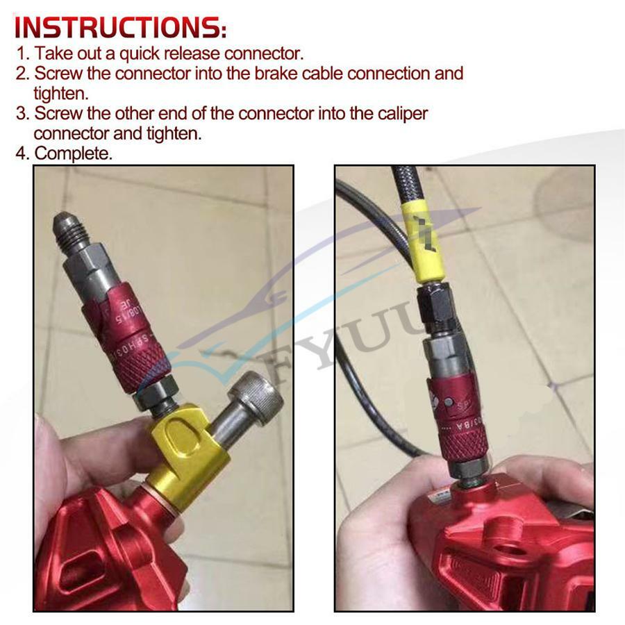 3AN CNC Black Aluminum Quick Release Dry Brake Line Coupling Fitting Universal*1 4388558940426