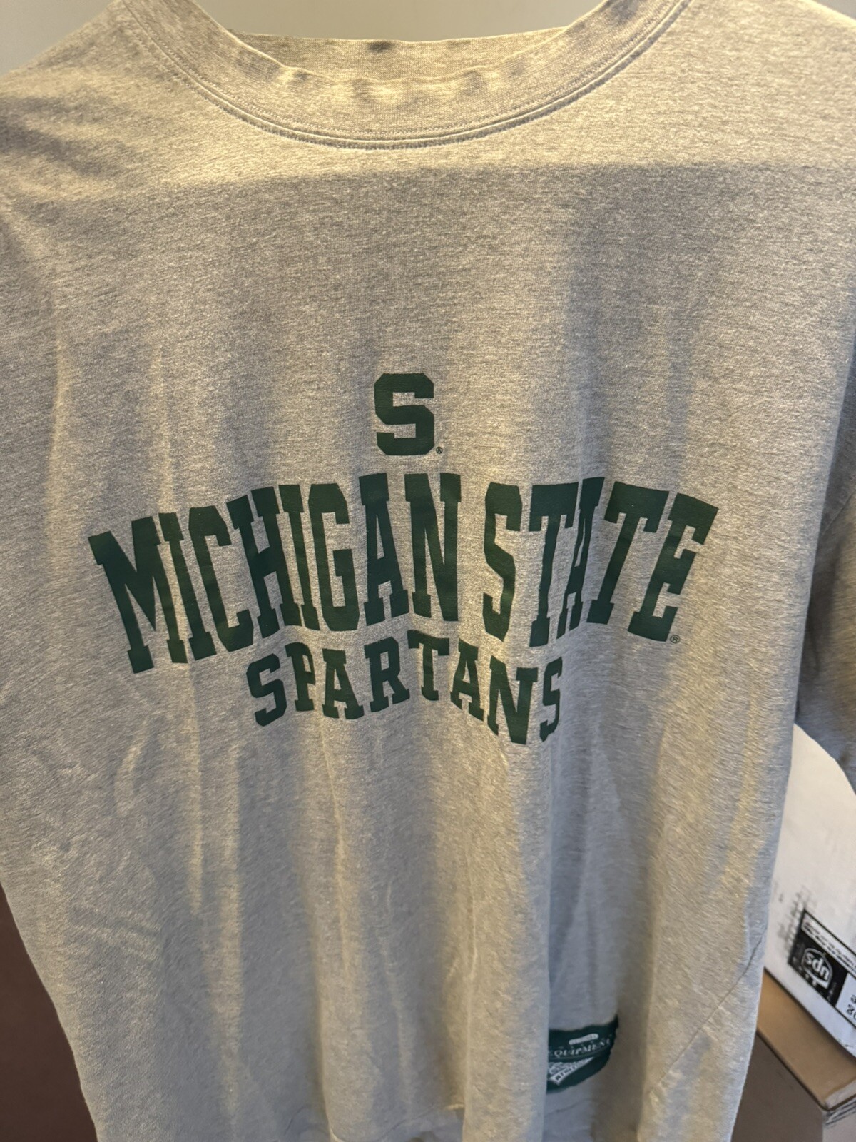 Vintage Gray Michigan State University Spartans T Shirt XL NCAA