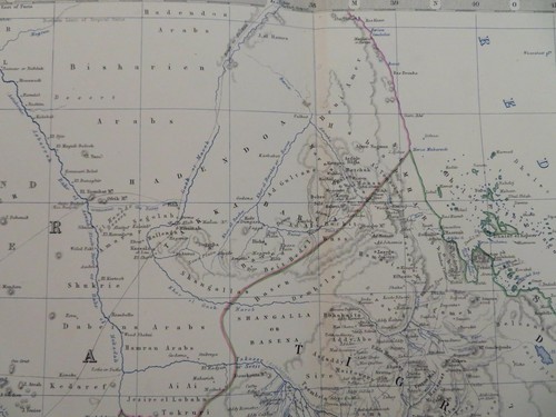 Abessinien Äthiopien Nubien Addis Abeba Mekelle 1865 Johnston große Foliokarte - Bild 5 von 6