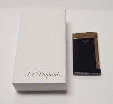 S.T. Dupont Slim 7 Black & Gold Lighter | 27708 | NEW IN BOX |
