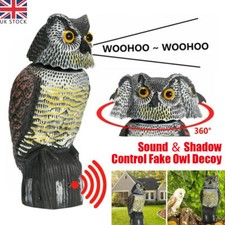 Large Realistic Owl Decoy Deterrent Bird Pigeon Rodents Crow Scare Statue Deter