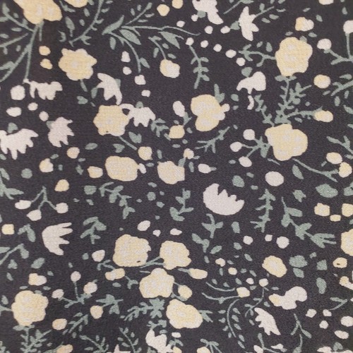 J.Crew Seide weites Bein Hose Pull-On-Stil schwarz mit Garten Blumen Gr. 16 Frühling - Bild 3 von 12