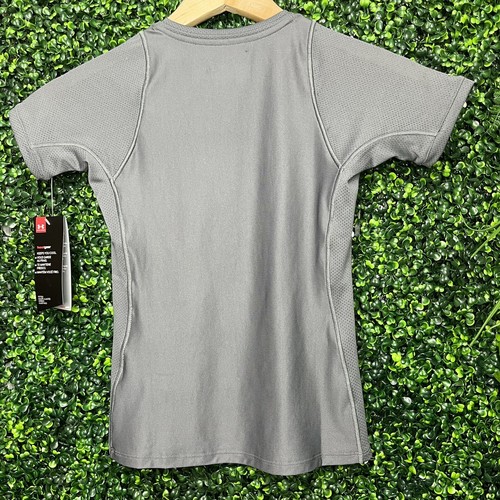 UNDER ARMOUR Girls Tops Small Gray Blouse Youth FITTED NWT - Picture 5 of 6