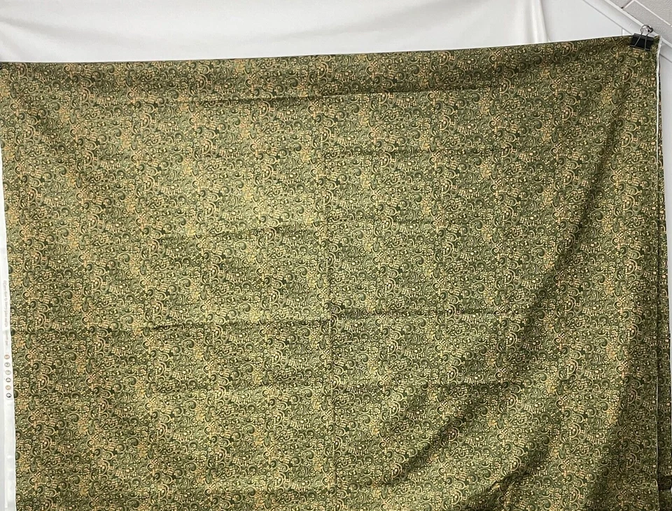 Cotton Fabric 3 3/4 yds Gypsy Rose #1247 Henry Glass and Co Brown Green - Image 3 of 4