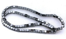 3.5mm Cube Square Hematite Bead Strand Gem Stone Gemstone 15 Inch Strand HB71