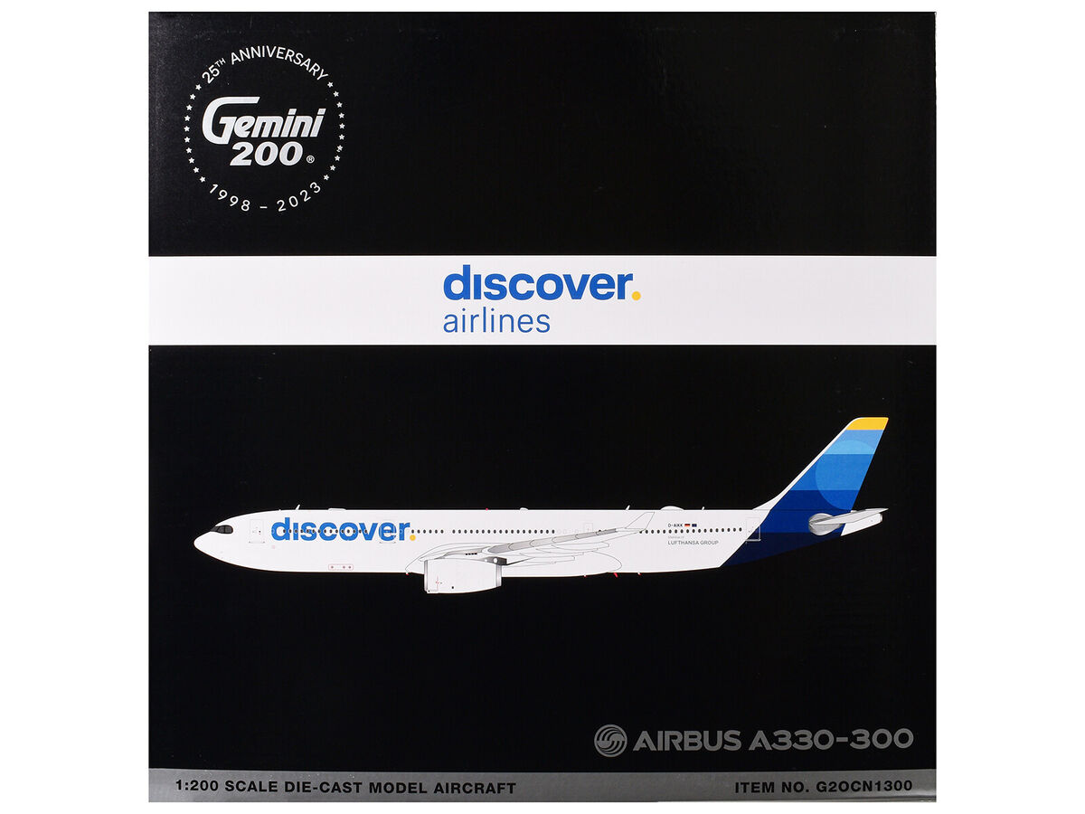 1/200 Airbus A330-300 Discover Airlines D-AIKK Blue Tail 1/200 Airbus A330-300 Discover Airlines D-AIKK Blue Tail