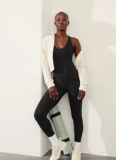 Athleta XL Transcend 7/8 Bodysuit Black  X-large