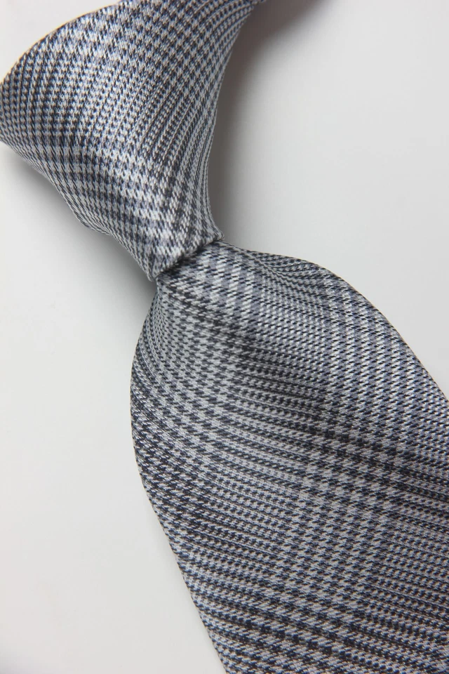 Классический чеки Plaids серый белый JACQUARD сплетенный 100% шелк мужской галстук галстук - Изображение 2 из 4