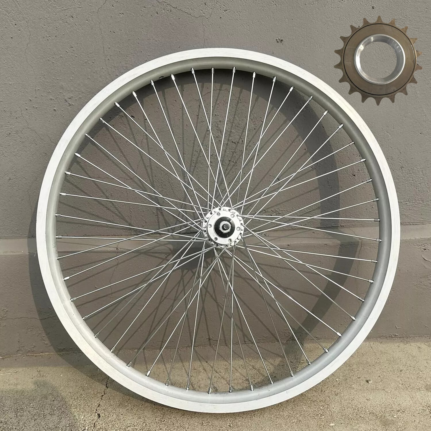 Rear Wheel Double Wall Aluminum Rim 12g 48s&18t Flywheel