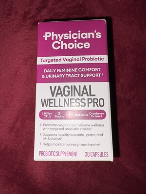 Physician s Choice VAGINAL WELLNESS PRO Targeted Probiotics  30 Ct - Exp 04/2026