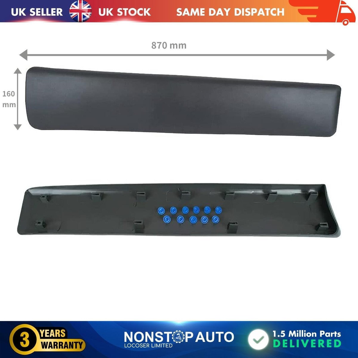 Ricambi Renault Trafic II Modanatura Protezione Laterale Destra Per Renault Trafic 2, Opel Vivaro A, Nissan Primastar Modanatura Protezione Trafic - Foto 6