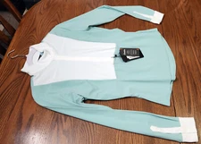 Horse Pilot, New, Monica long sleeve show shirt, Sea Green, Large MSRP $190