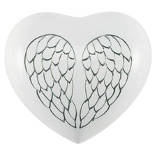 At Peace Memorials Arielle Heart, Angel Wings Petite Cremation Urn 20 CI